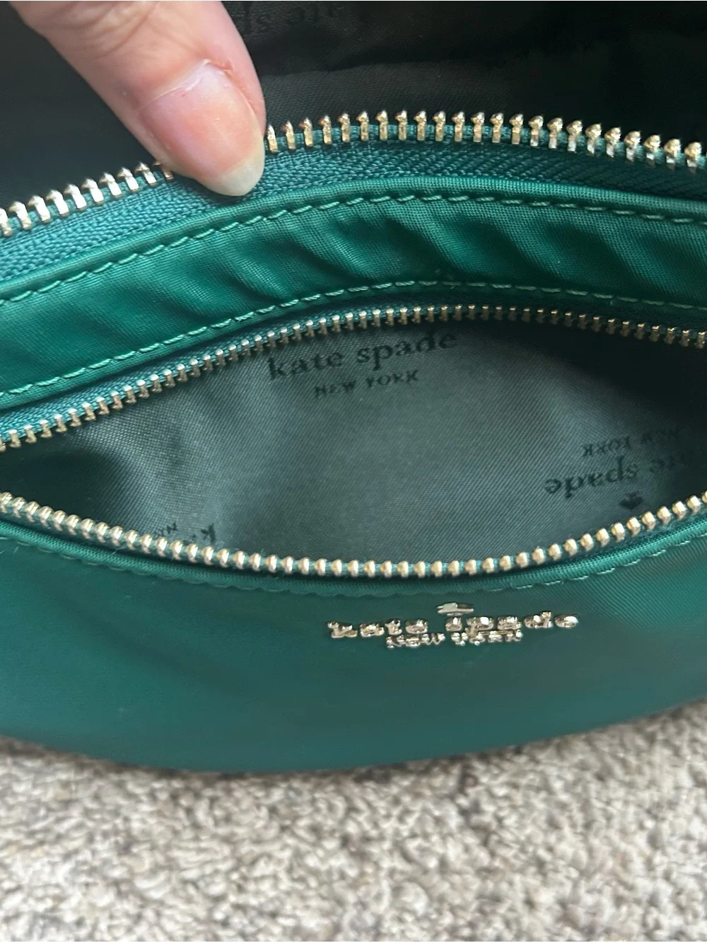 kate spade Green Leather Crossbody Belt Bag